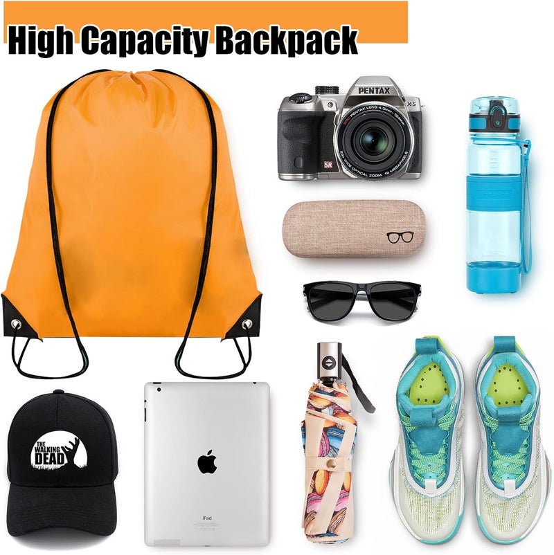 Grneric Drawstring Backpack Bulk 100Pcs Cinch Bag, Polyester Drawstring Bags for Gym Beach Sports Short Trip Party (20 Colors) - Image 3